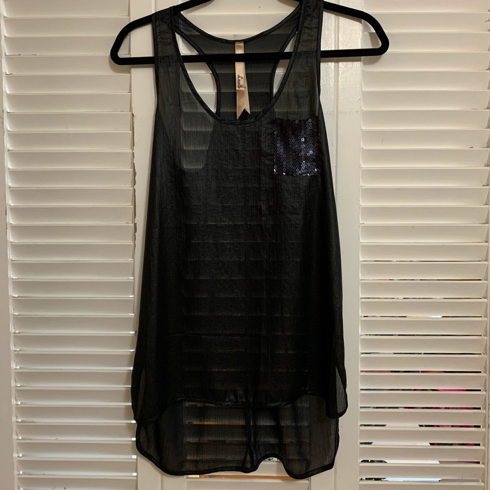Lani Black Sheer Blouse
